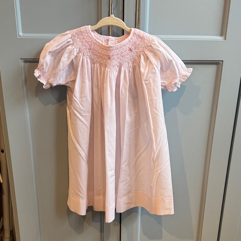 Petit Ami Pink Smocked Dress